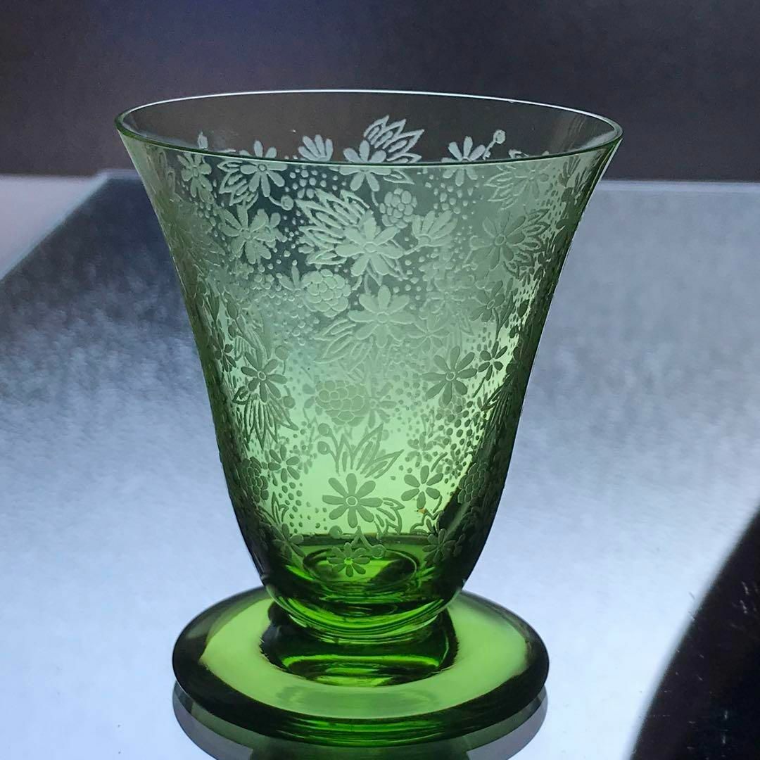 Baccarat - 美しいオールドバカラBACCARATグリーンエリザベート
