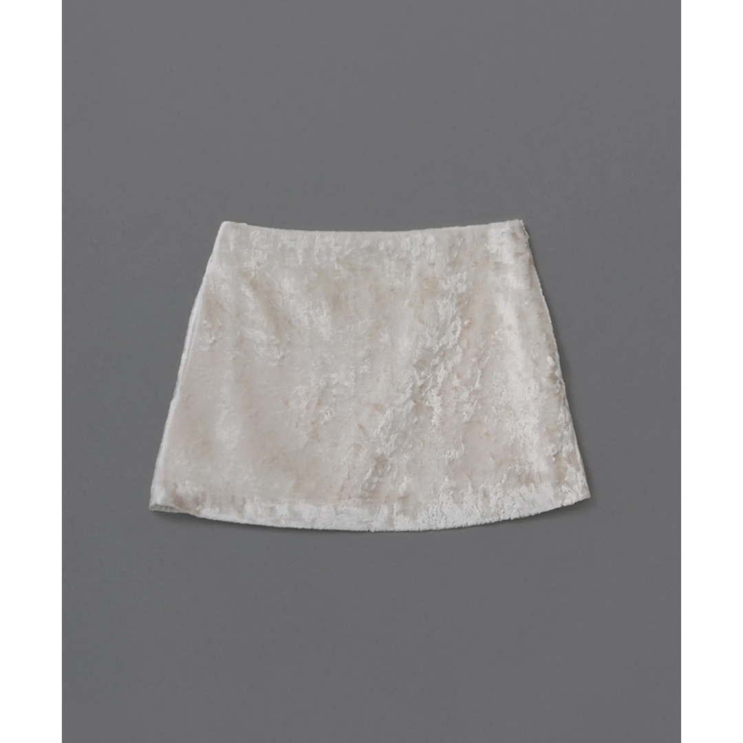 EDIT.FOR LULU(エディットフォールル)のタグ付き【yo BIOTOP】Velvet mini skirt ¥27,500 レディースのスカート(ミニスカート)の商品写真