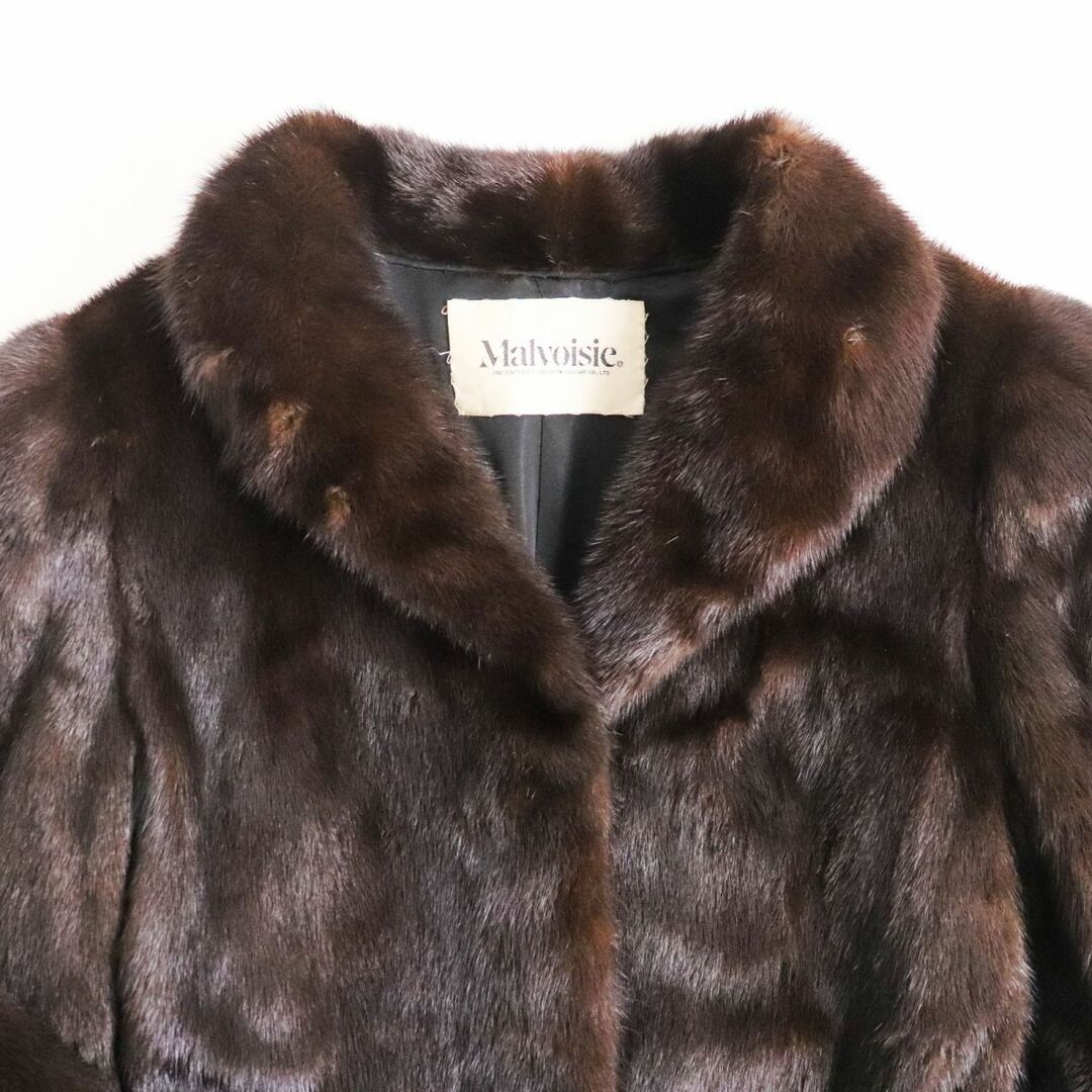 美品○Malvoisie マルボワジー MINK ミンク 本毛皮ショートコート