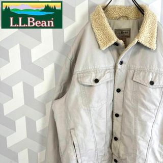 エルエルビーン(L.L.Bean)の【L.L.bean】XLサイズ ボア ジャケット ベージュ エルエルビーン(ブルゾン)