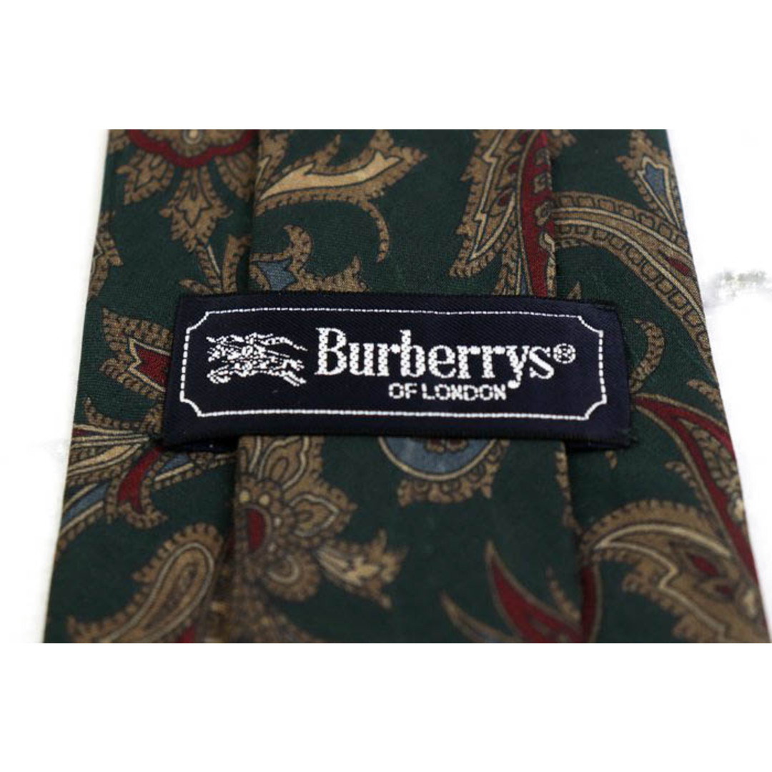 BURBERRY(バーバリー)のバーバリーズ ブランドネクタイ 総柄 ペイズリー シルク メンズ グリーン Burberrys メンズのファッション小物(ネクタイ)の商品写真