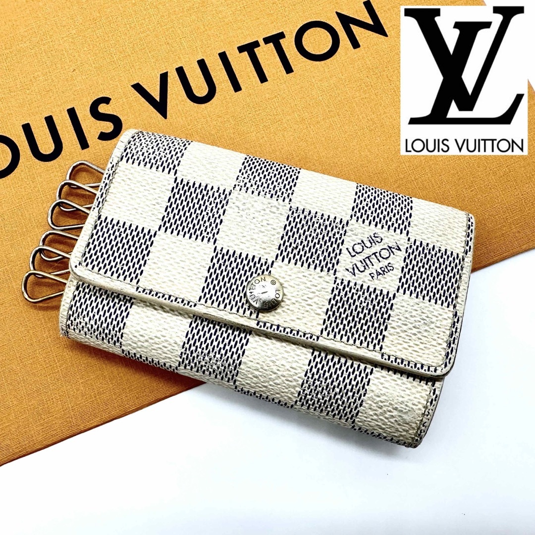 LOUIS VUITTON ルイヴィトン　キーケース6連　ダミエ　アズール
