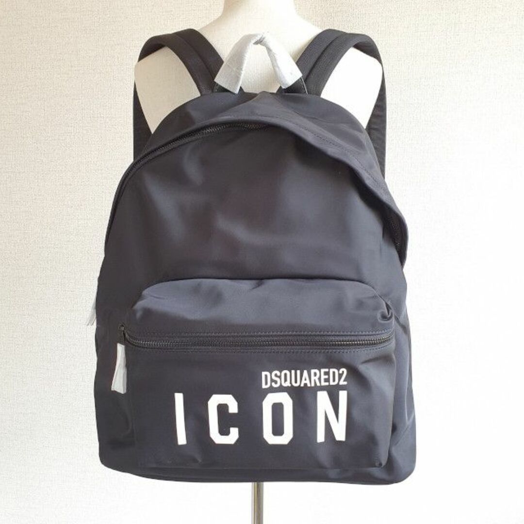 【新品・未使用】DSQUARED2 ロゴ ICON ナイロンバックパック　黒