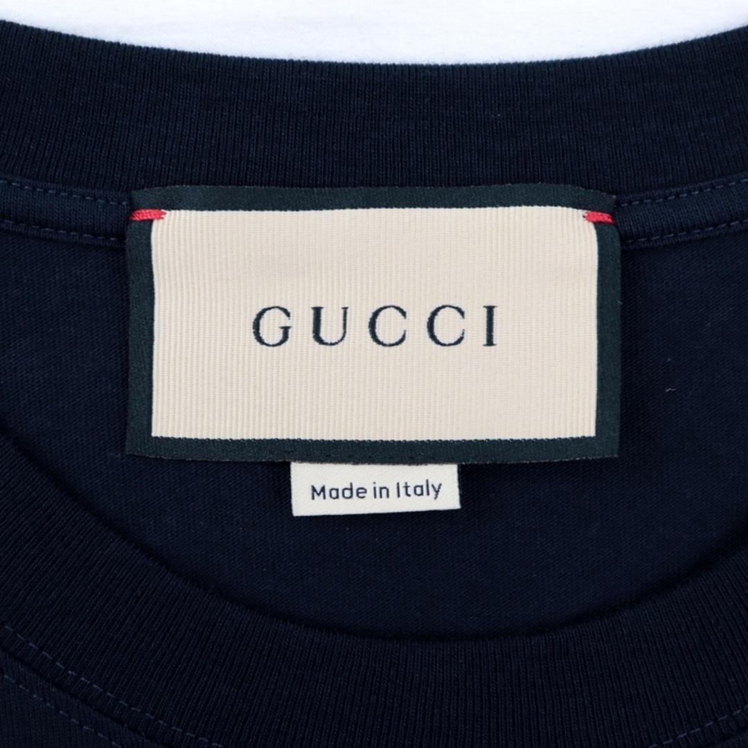 GUCCI グッチ Tシャツ L ネイビー MADE IN ITALY-