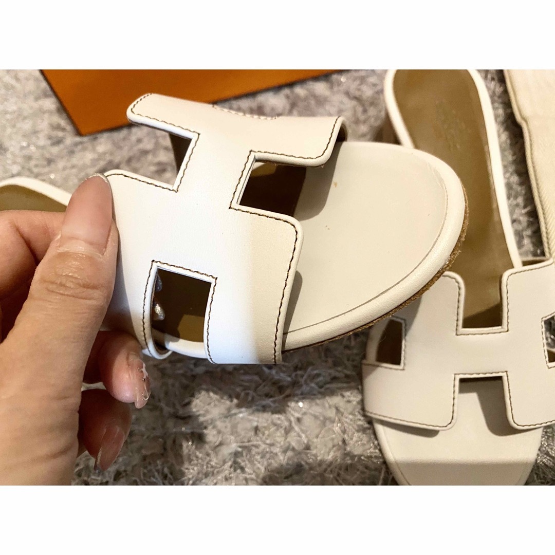 Hermes - エルメス オアジス 36 白 美品 23の通販 by はる's shop