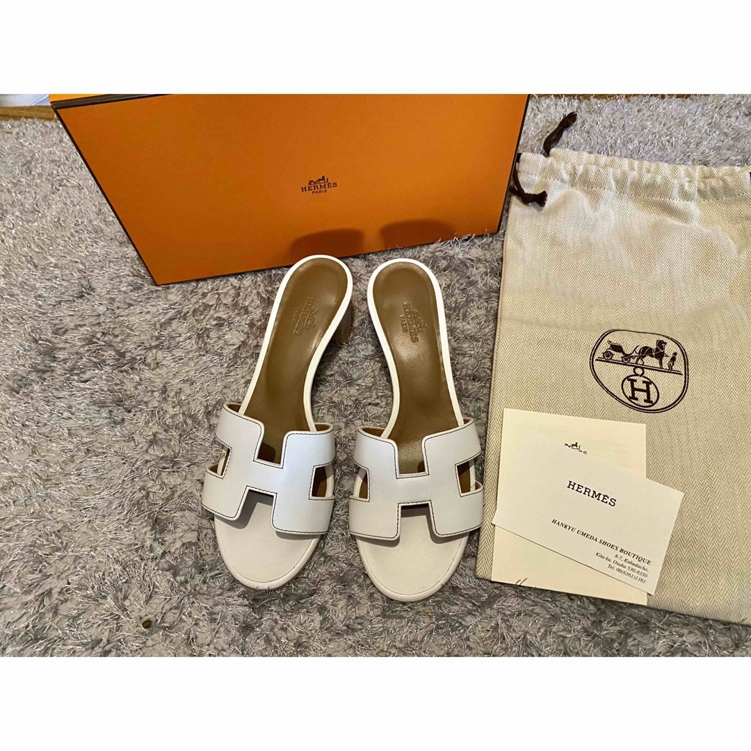 Hermes - エルメス オアジス 36 白 美品 23の通販 by はる's shop