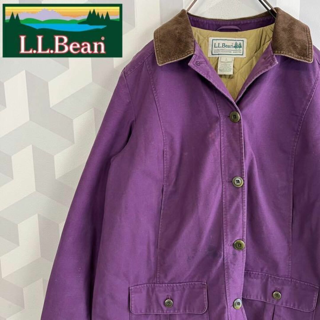 【エルエルビーン】メンズLサイズ相当 ハンティングジャケット 紫L.L.bean