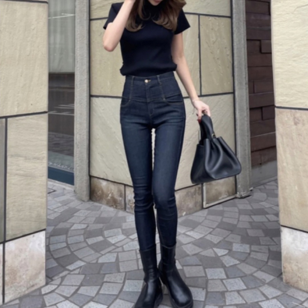 パンツDIANTE High waist skinny denim