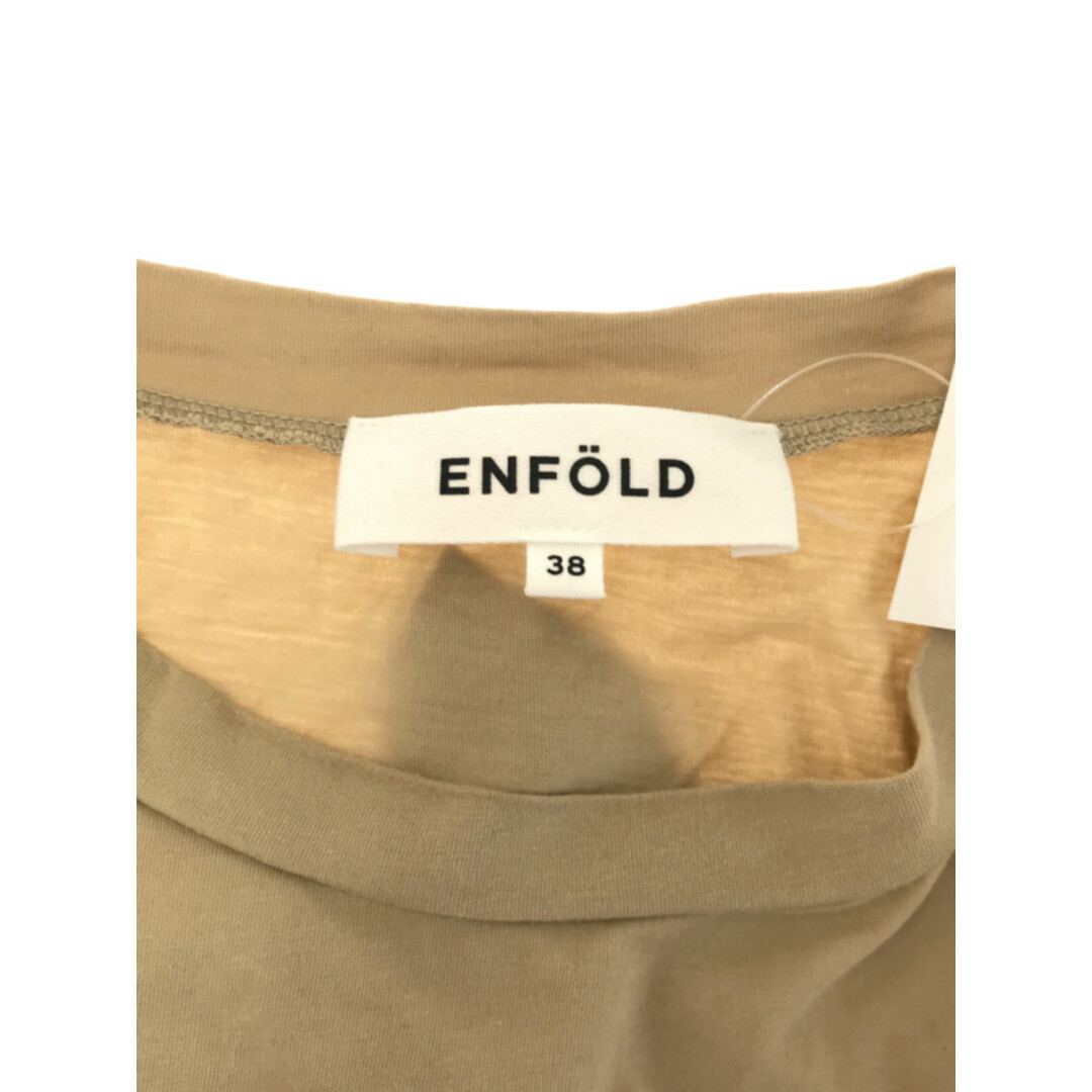 ENFOLD(エンフォルド)のENFOLD エンフォルド 21SS コンパクト天竺BOXTシャツ ベージュ 38 レディースのトップス(カットソー(半袖/袖なし))の商品写真