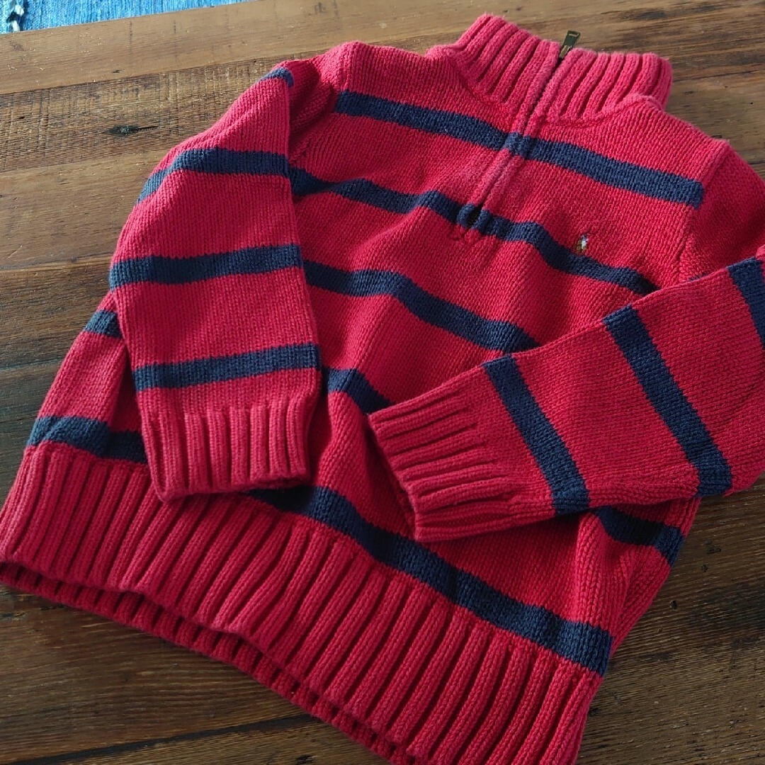 110 赤 Ralph Lauren 綿ニット | フリマアプリ ラクマ