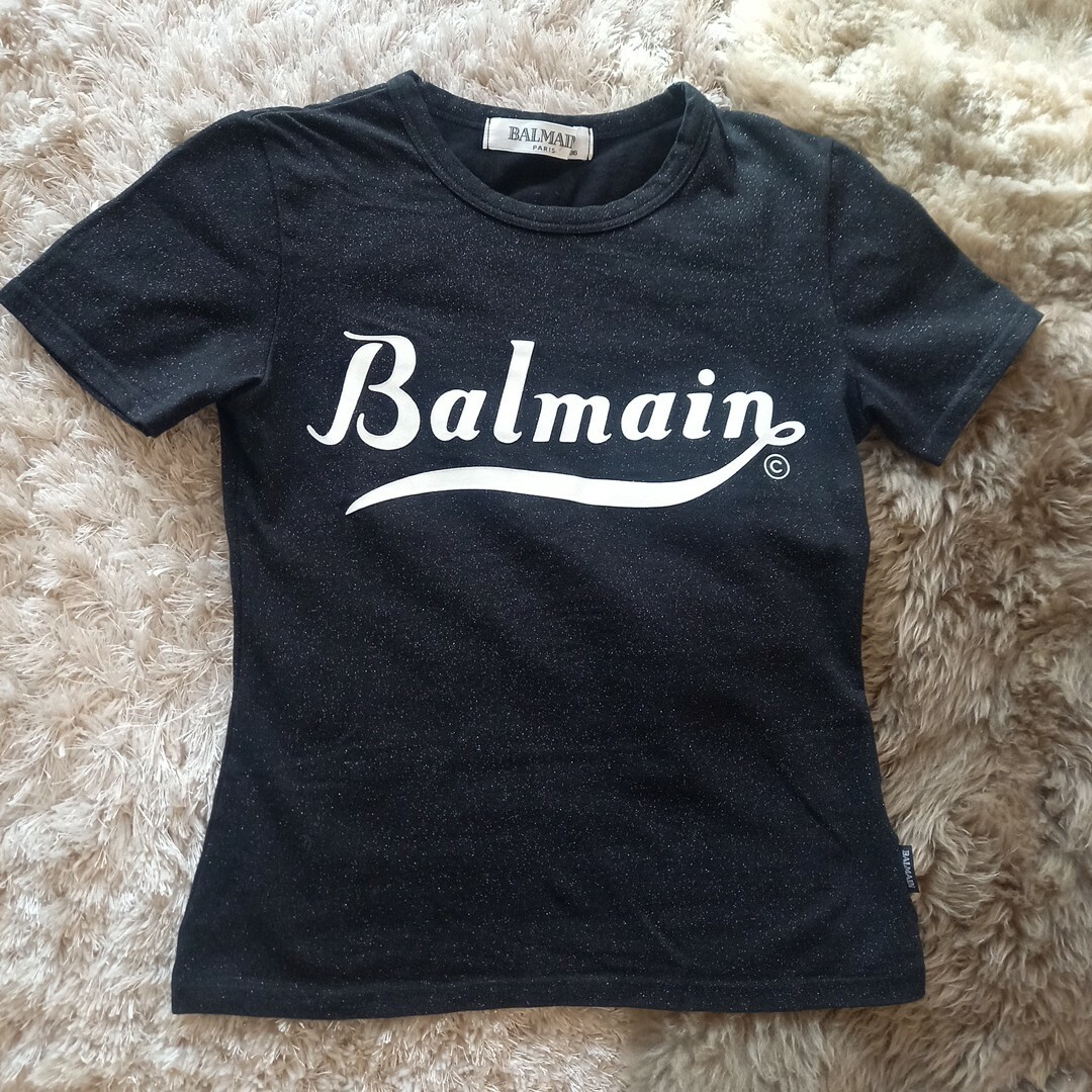 【激レア】BALMAIN Tシャツ　ラメ入り　バルマン　フランスサイズ36送迎