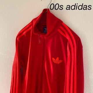 00'sadidasアディダストラックジャケットジャージ長袖mブラックレディース