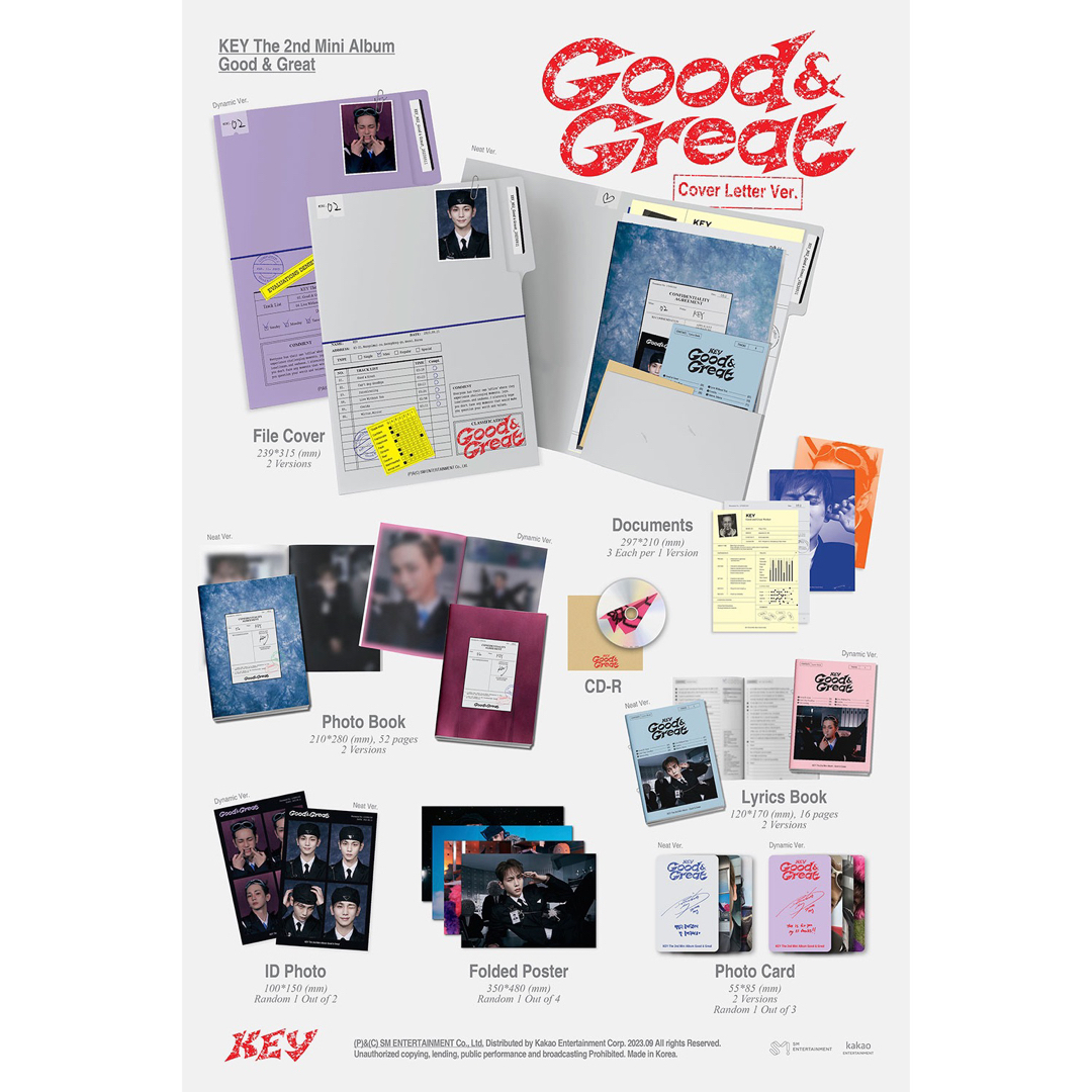 SHINee(シャイニー)のSHINee KEY Good&Great CoverLetterVer 新品 エンタメ/ホビーのCD(K-POP/アジア)の商品写真