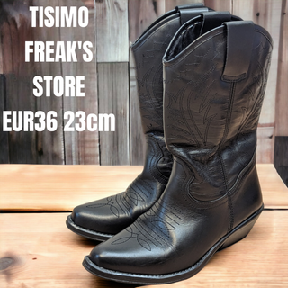 フリークスストア(FREAK'S STORE)のTISIMO ティシモ ウエスタンブーツ 23cm ブラック フリークスストア(ブーツ)