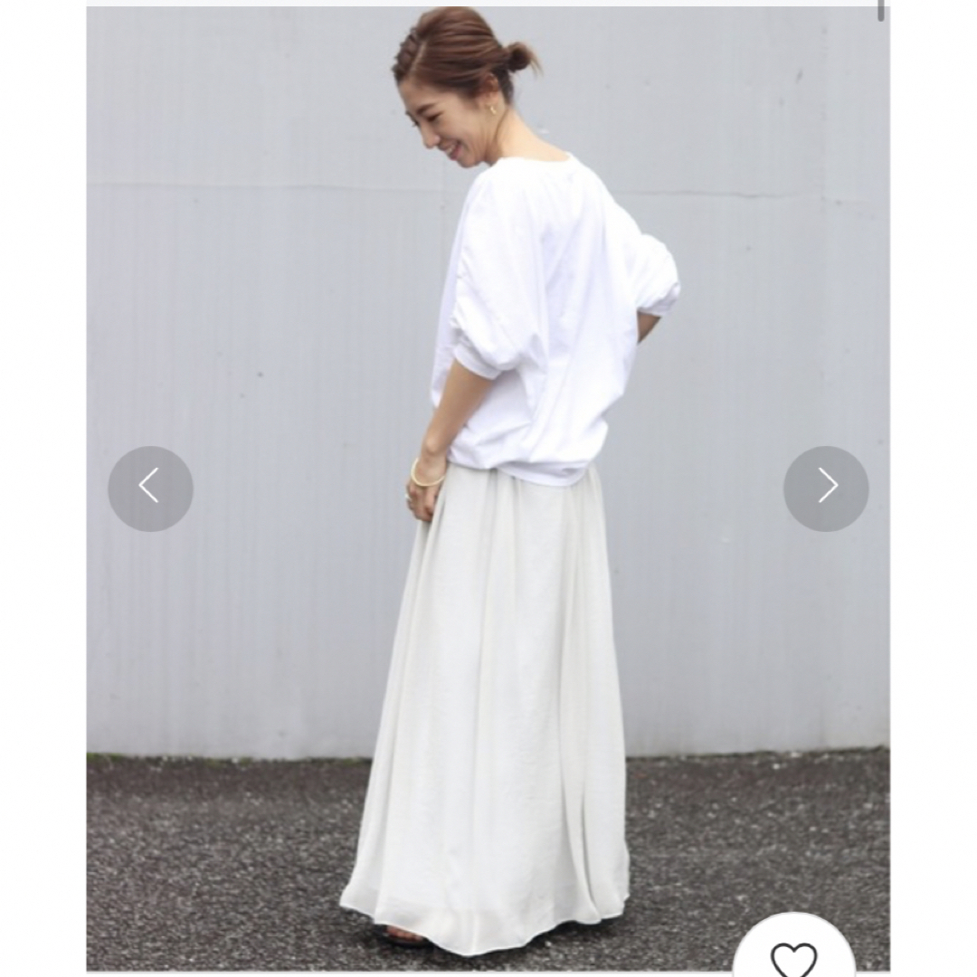Plage(プラージュ)の新品　Plage 【R'IAM】FEMININE LONG Tシャツ　ホワイト レディースのトップス(Tシャツ(長袖/七分))の商品写真