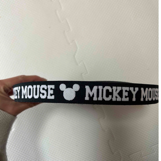 ディズニー(Disney)のミッキーマウス ゴム ハンドメイド 素材 伸縮性あり ミッキー ディズニー 5m(各種パーツ)
