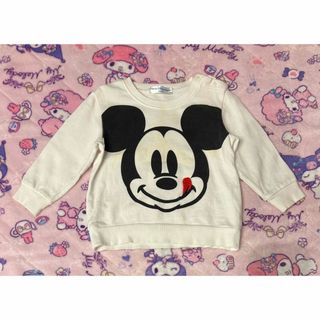 ディズニー(Disney)の【匿名配送】ディズニーリゾート　ミッキー　ベビートレーナー　ホワイト　90サイズ(Tシャツ/カットソー)