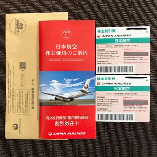 ジャル(ニホンコウクウ)(JAL(日本航空))のJAL 日本航空　株主優待券２枚と冊子(航空券)