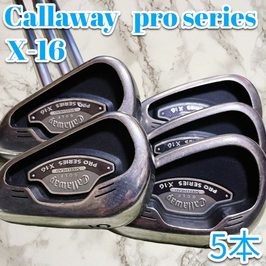 Callaway キャロウェイ プロシリーズ x-16 5本 アイアン スポーツ/アウトドアのゴルフ(クラブ)の商品写真