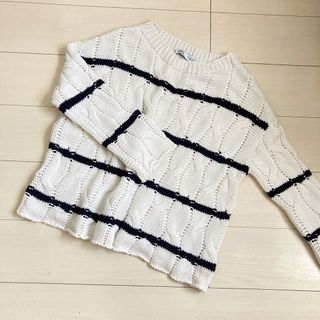 ザラ(ZARA)のザラ　トップス　ニット　ボーダー(ニット/セーター)