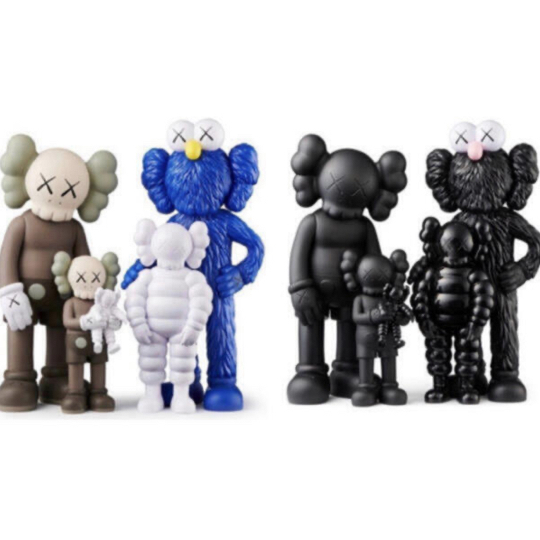 KAWS FAMILY Black BROWN//BLUE/WHITEセット