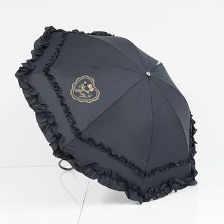 アンジェリックプリティー(Angelic Pretty)の晴雨兼用傘 Angelic Pretty アンジェリックプリティ USED美品 ブラック フリル ロリータ 50cm KR A0211(傘)