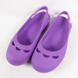 クロックス(crocs)のクロックスマリンディサンダル【W6・パープル系】　22.0㎝　crocs(サンダル)