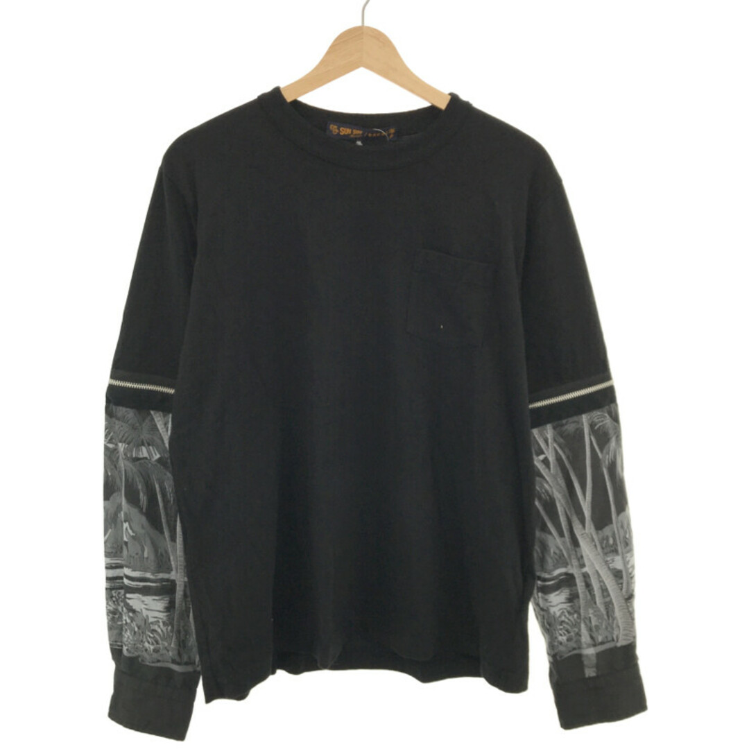 sacai×Sun Surf サカイ×サンサーフ 20AW Archive Print Mix Long T-Shirt ロングスリーブTシャツ ブラック 2綿100％別布