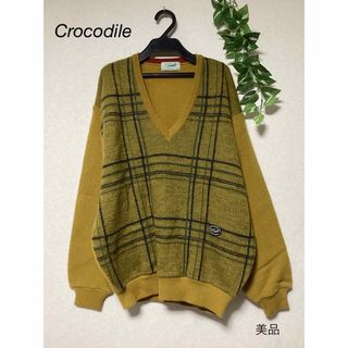 クロコダイル(Crocodile)の⭐︎美品⭐︎Crocodile Ｖネック　ニット　sizeL(ニット/セーター)