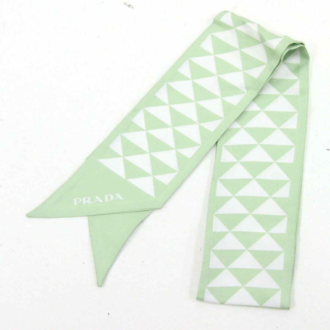 プラダ スカーフ 1FF008 ライトグリーン ホワイト