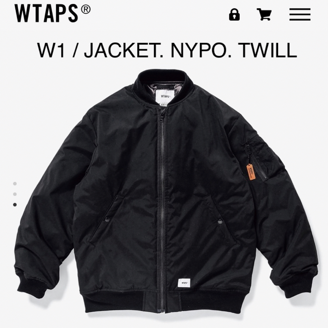 W)taps(ダブルタップス)のWTAPS 19AW EX39 W1 / JACKET BLACK L MA-1 メンズのジャケット/アウター(ブルゾン)の商品写真