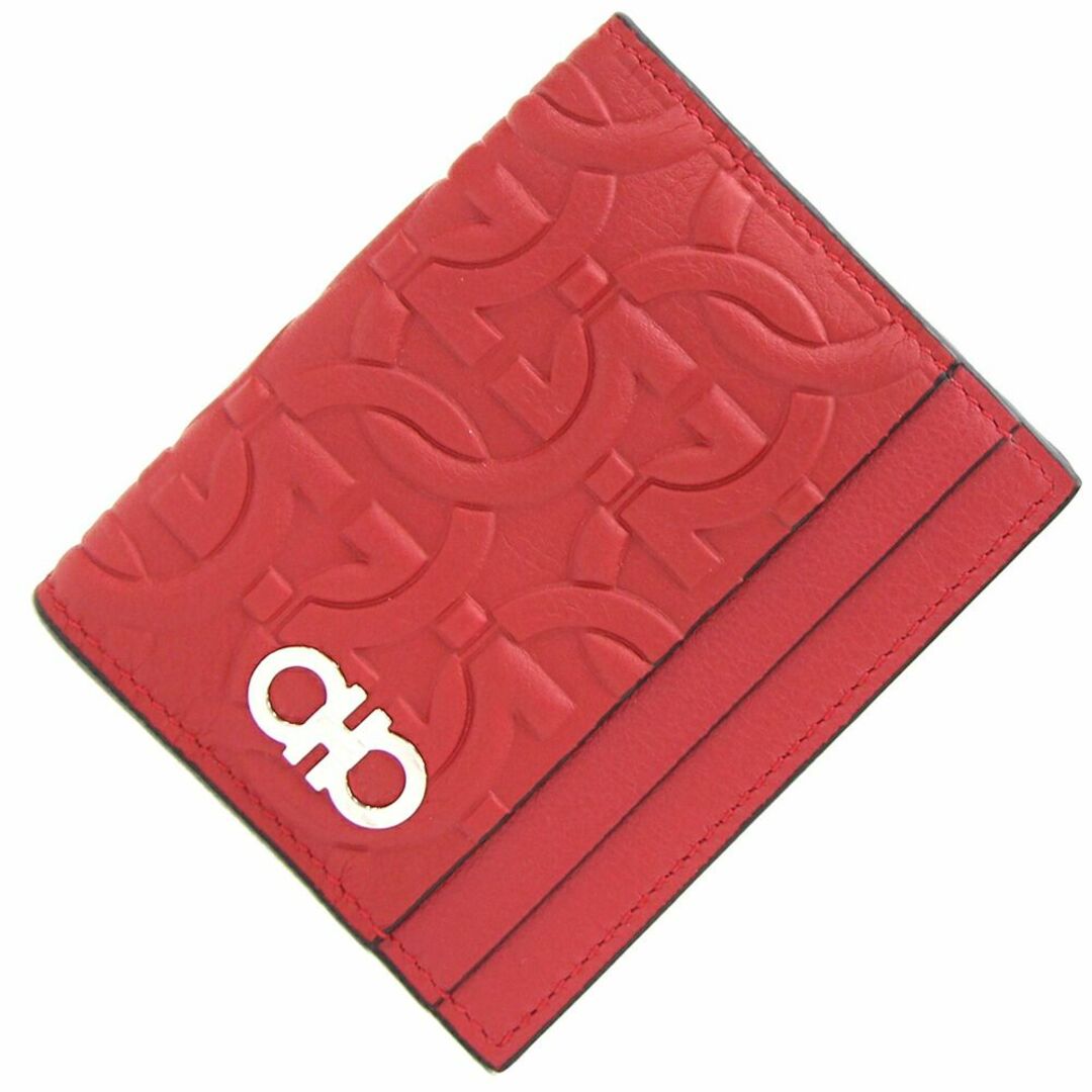 フェラガモ カードケース ダブル ガンチーニ レッド 赤 | フリマアプリ ラクマ