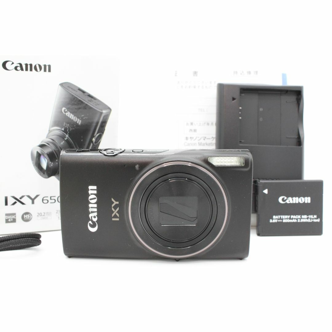 ＜＜化粧箱付き！！＞＞【美品】Canon キヤノン コンパクトデジタルカメラ IXY 650 ブラック 光学12倍ズーム Wi-Fi IXY650BK-A #LE2023660