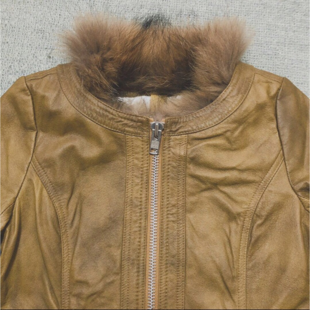 【人気ショップが最安値挑戦！】 - alcali 新品！alcali M ラクーンファー豚革ジャケット ジャケット・アウター