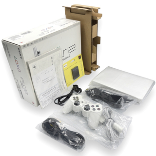 プレイステーション2(PlayStation2)の極美品 SONY PS2 薄型 本体 SCPH-75000 セラミックホワイト(家庭用ゲーム機本体)