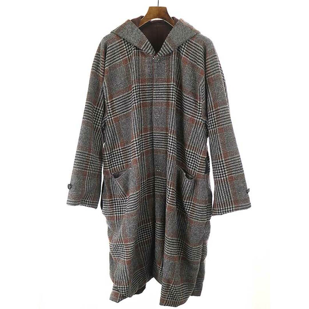 直販正本 SUNSEA サンシー 17AW RERVERSIBLE CHECK JEDI COAT