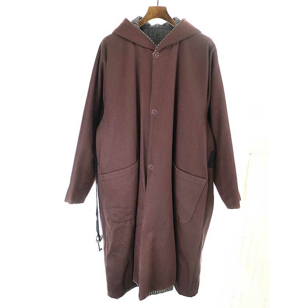 SUNSEA(サンシー)のSUNSEA サンシー 17AW RERVERSIBLE CHECK JEDI COAT リバーシブルチェックジェダイコート グレー系 2 メンズのジャケット/アウター(その他)の商品写真