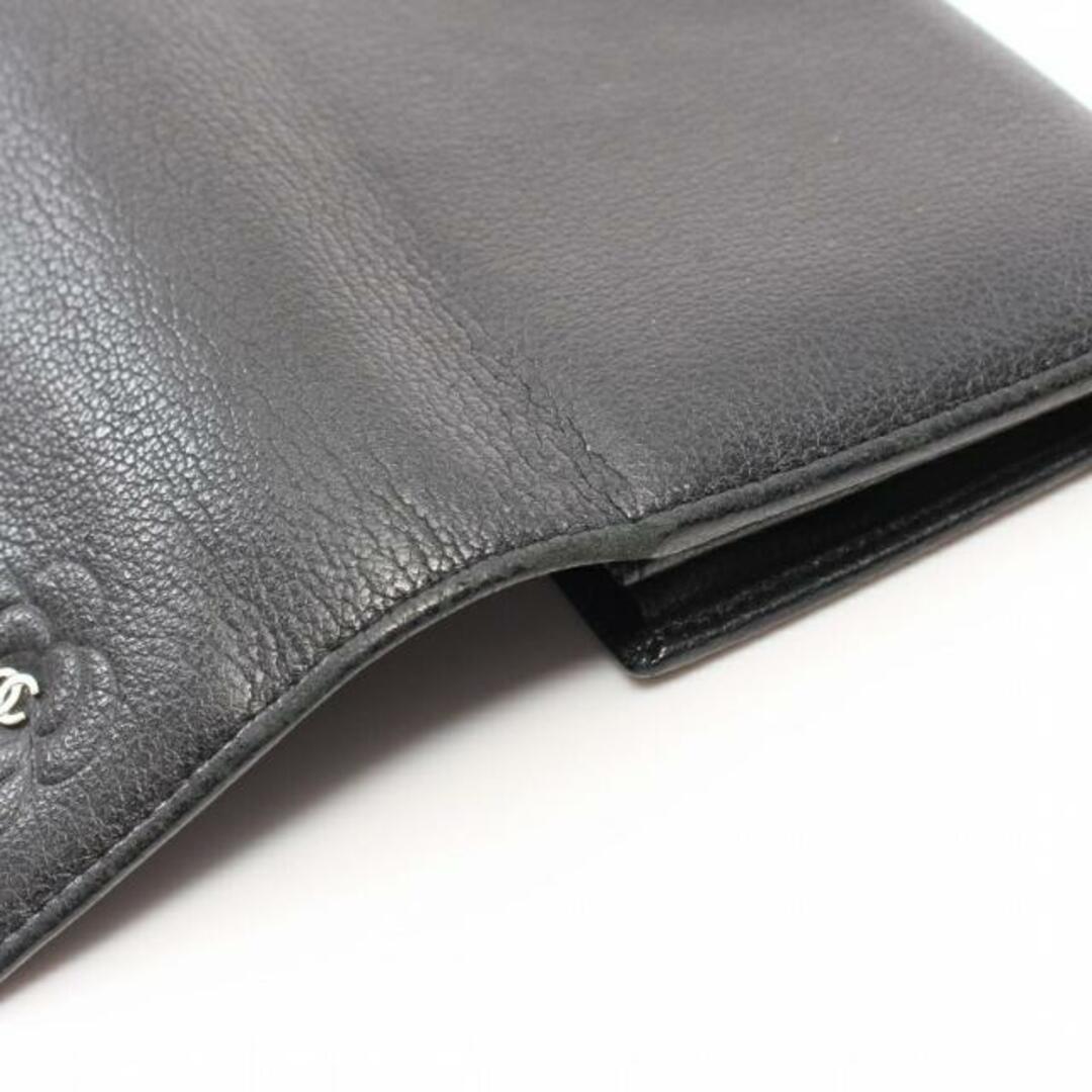 CHANEL(シャネル)のバタフライカメリア 二つ折り長財布 レザー ブラック シルバー金具 レディースのファッション小物(財布)の商品写真