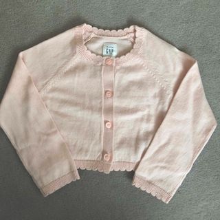 ベビーギャップ(babyGAP)の新品タグ付き babyGAP 薄ピンクカーディガン(カーディガン)