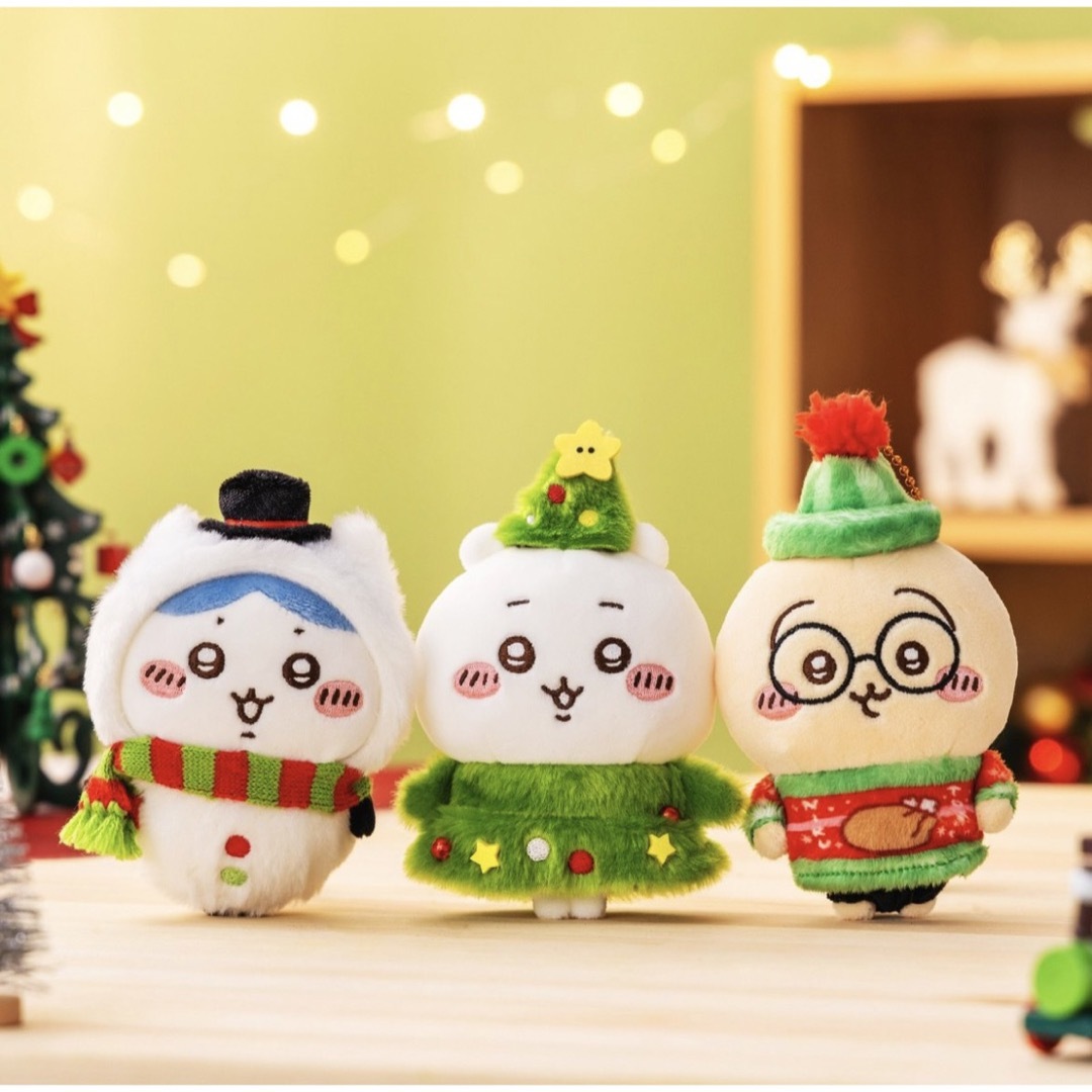 クリスマスハッピーホリデーなマスコット ちいかわ ハチワレ クリスマスハッピーホリデーなマスコット ちいかわ ハチワレ