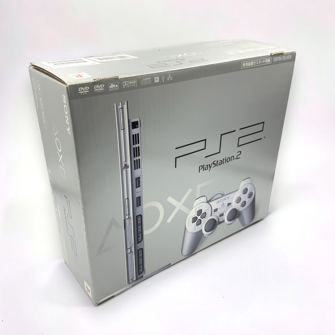 豪華で新しい 美品 SONY PS2 薄型 本体 SCPH-75000SSS サテンシルバー