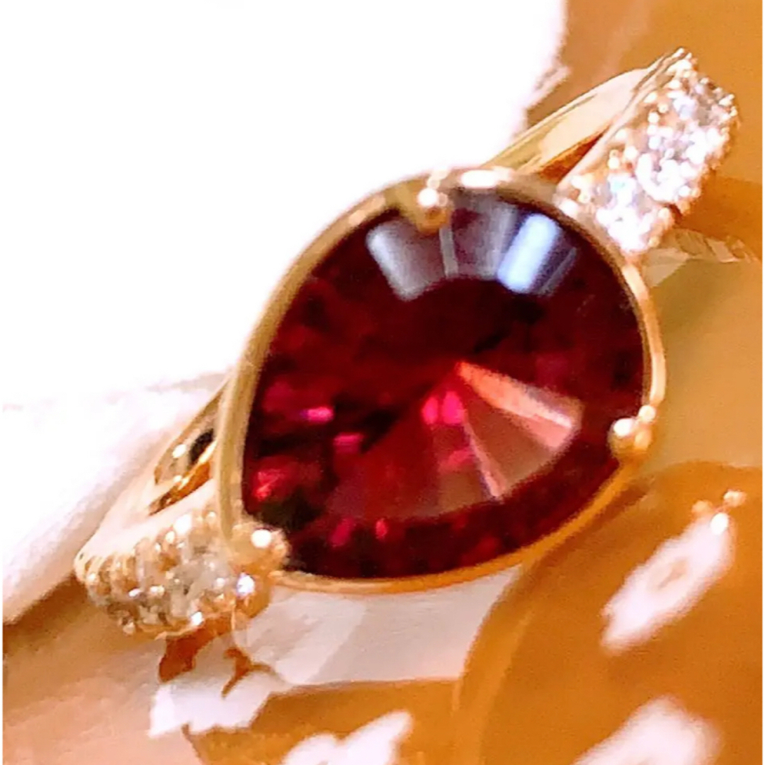 veretta 8va - veretta 8va✨D0.30CT✨k18PGガーネットダイヤリングの