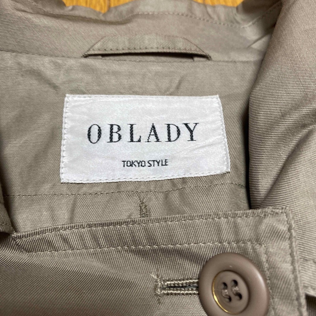 OBLADY東京スタイル　ロングコート　カーキ　11号 レディースのジャケット/アウター(ロングコート)の商品写真