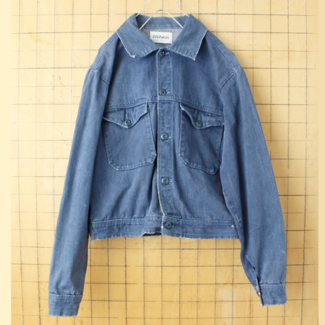 60s 70s USA製 FARAH デニム ジャケット MLネイビー aw48ジャケット/アウター