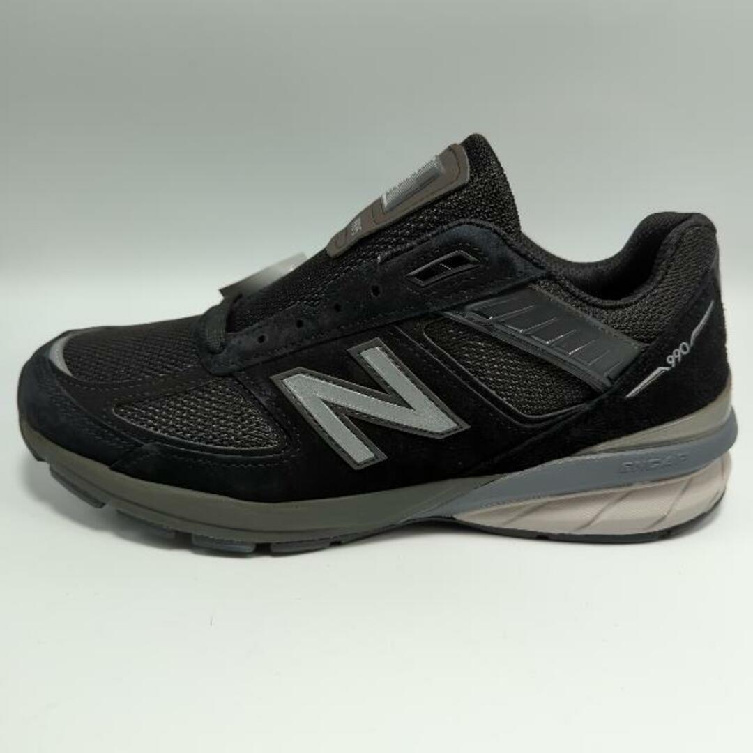 New Balance(ニューバランス)の【訳あり】ニューバランス M990BK5 【やや幅狭〜普通幅 Width:D】 NEW BALANCE M990 ブラック / シルバー 990 メンズ スニーカー 990V5 US9.0( 27.0cm ) メンズの靴/シューズ(スニーカー)の商品写真