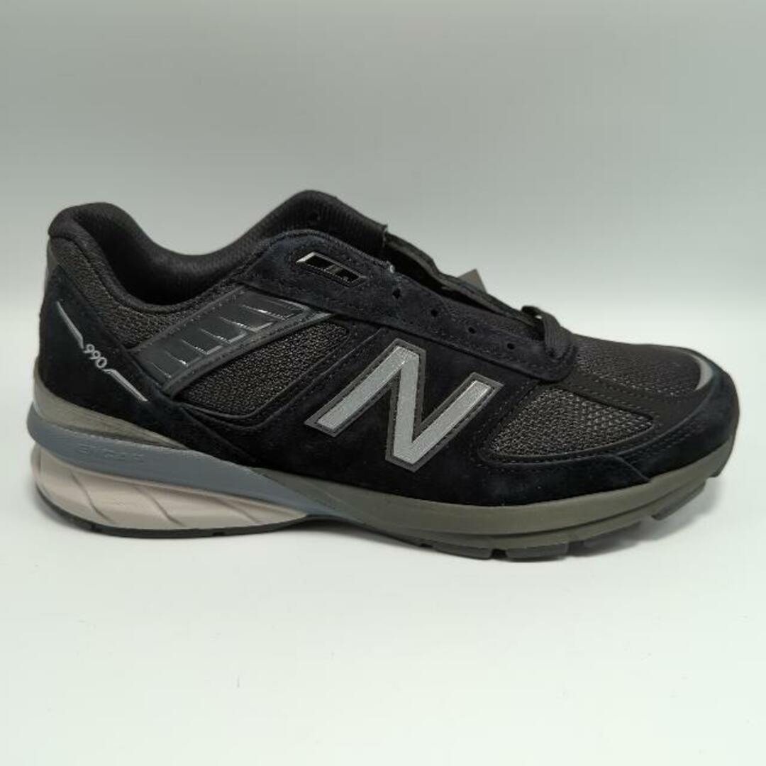 New Balance(ニューバランス)の【訳あり】ニューバランス M990BK5 【やや幅狭〜普通幅 Width:D】 NEW BALANCE M990 ブラック / シルバー 990 メンズ スニーカー 990V5 US9.0( 27.0cm ) メンズの靴/シューズ(スニーカー)の商品写真