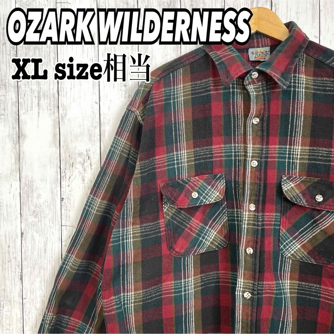 OZARK WILDERNESS ヘビーネルシャツ 厚手 クリスマスカラー 古着 メンズのトップス(シャツ)の商品写真