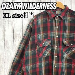 OZARK WILDERNESS ヘビーネルシャツ 厚手 クリスマスカラー 古着(シャツ)