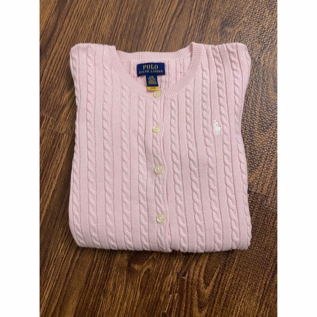 POLO RALPH LAUREN(ポロラルフローレン)のラルフローレン ケーブルニットカーディガン ロゴ 長袖 レディースのトップス(カーディガン)の商品写真