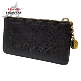 ブルガリ(BVLGARI)のBVLGARI ブルガリ ブラック 黒 ゴールド金具 レザー コインケース 小銭入れ メンズ 404050 【中古】(コインケース/小銭入れ)